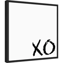 16" X 16" Love Quotes I By Anna Hambly Framed Canvas Wall Art Black - Amanti Art