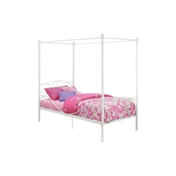 Twin Clara Metal Bed White - Room & Joy
