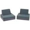 Children's Factory Multipurpose Whatsit Kids Furniture Sofa Couch With Flexible Seat Cushions For Home Bedrooms, Playrooms, And Dorms, Gray -Northlight Store GUEST 51f14b1b b08e 4500 85ba 17035846347a