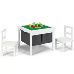 Costway 2-in-1 Kids Activity Table & 2 Chairs Set W/Storage Building Block Table -Northlight Store GUEST 51fb4e9e 29eb 414e 8cfe b2e47934dcbb