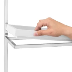 10.5" X 16" 3 Tier Wall Shelving Unit With Towel Rack And Trays Chrome/White - Danya B. -Northlight Store GUEST 528c8423 e525 44c7 921f 78f9198fd25b