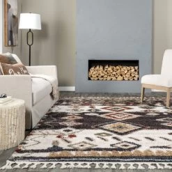 NuLOOM Southwestern Rosemarie Moroccan Tassel Shag Area Rug -Northlight Store GUEST 53095a25 e15e 425e ab48 136839fe6fe8