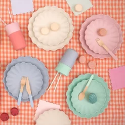 Meri-Meri Meri Meri Small Pink Reusable Bamboo Plates (Pack Of 6) 9 Meri-Meri Meri Meri Small Pink Reusable Bamboo Plates (Pack Of 6) -Northlight Store GUEST 530c2601 eb70 450b a166 8904fa0b9238