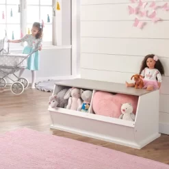 Badger Basket Two Bin Stackable Storage Cubby White/Gray Woodgrain 15 Badger Basket Two Bin Stackable Storage Cubby White/Gray Woodgrain -Northlight Store GUEST 548f14aa 6559 4032 95e6 4a940a03a507