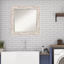 Alexandria White Wash Framed Wall Mirror - Amanti Art -Northlight Store GUEST 54a69a21 2649 47d3 963a 84e779376a30