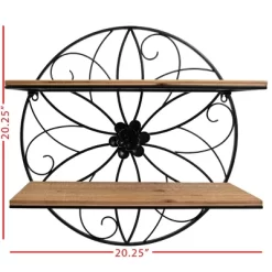 Black Metal & Wood Wall Shelf - Foreside Home & Garden -Northlight Store GUEST 54f30760 72a5 4f86 81fe 14f426756c2f