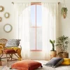 1pc Sheer Banded Geo Macrame Window Curtain Panel White - Opalhouse™ Designed With Jungalow™ -Northlight Store GUEST 5558f3f4 e289 4fce 89ab ad882207829f