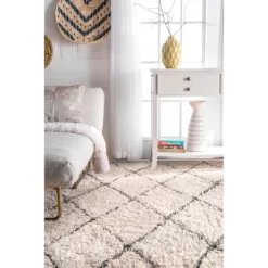 NuLOOM Sheba Cotton Diamond Shaggy Area Rug -Northlight Store GUEST 55650d9d 5cf9 492c a50a 019228033d20