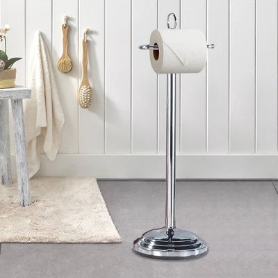 Freestanding Toilet Tissue Holder Chrome - Nu Steel 3 Freestanding Toilet Tissue Holder Chrome - Nu Steel