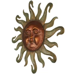 Metal Sun Wall Decor With Smiling Face And Curved Rays Copper - Olivia & May -Northlight Store GUEST 55f8903b 7727 47af 84ef 45c7001acf27