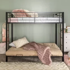 Twin Over Futon Analise Metal Bunk Bed Black - Saracina Home -Northlight Store GUEST 561bd3db cee9 44eb b8a5 0f2ff86da729