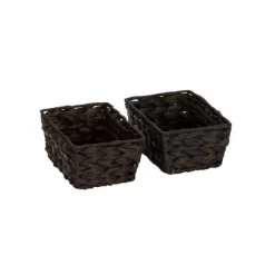 Household Essentials Set Of 4 Hyacinth Stained Baskets Brown -Northlight Store GUEST 591680ac fafe 499a 87f3 ffe80eece14b