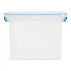 Sterilite 32 Quart Stackable Clear Plastic Storage Tote Container With Blue Gasket Latching Lid For Home And Office Organization, Clear -Northlight Store GUEST 599d5c02 7af6 457c b7e8 d7088cc2ac3e