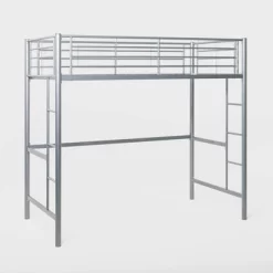 Twin Size Metal Platform Loft Bed - Saracina Home