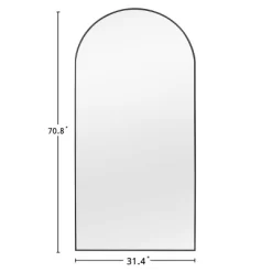 Muselady 70.8" Height Black Finish Large Arch-Crowned Top Full Length Floor Mirror With Stand -The Pop Home -Northlight Store GUEST 5ad208b5 47bb 44d7 94fa 456a78ce4478