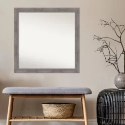 30" X 30" Non-Beveled Pinstripe Plank Gray Narrow Wall Mirror - Amanti Art -Northlight Store GUEST 5af58919 6918 4986 a2a9 05d3866684e4