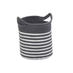 Household Essentials Set Of 3 Cotton Striped Baskets -Northlight Store GUEST 5b3c9770 681f 42eb 9899 13d4c97d5840