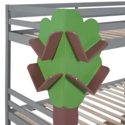 Twin-Over-Twin Bunk Bed With A Tree Decor And Two Storage Drawers-ModernLuxe 24 Twin-Over-Twin Bunk Bed With A Tree Decor And Two Storage Drawers-ModernLuxe -Northlight Store GUEST 5b3f6717 5974 470b abee b649415d22b2