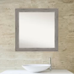 31" X 31" Non-Beveled Regis Barnwood Gray Wood Bathroom Wall Mirror - Amanti Art 13 31" X 31" Non-Beveled Regis Barnwood Gray Wood Bathroom Wall Mirror - Amanti Art -Northlight Store GUEST 5bc4978f d6f4 4cdf a9ec cd1f3b0d6764