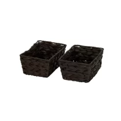 Household Essentials Set Of 4 Hyacinth Stained Baskets Brown -Northlight Store GUEST 5c0a1457 575d 4405 a517 4c450391cac4
