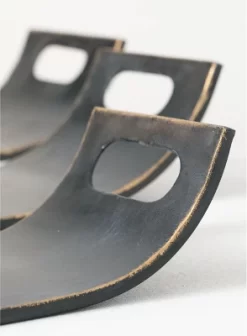 Northlight Store 14 Sullivans Set Of 3 Metal Tray Containers 5"H, 4.5"H & 4"H Black