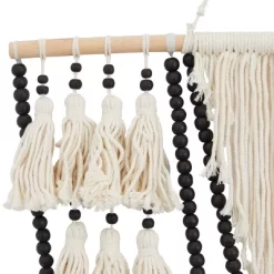 Cotton Macrame Weaved Intricately Wall Decor With Beaded Fringe Tassels - Olivia & May -Northlight Store GUEST 5cac369f 143d 482b b8cd e7d117f62746
