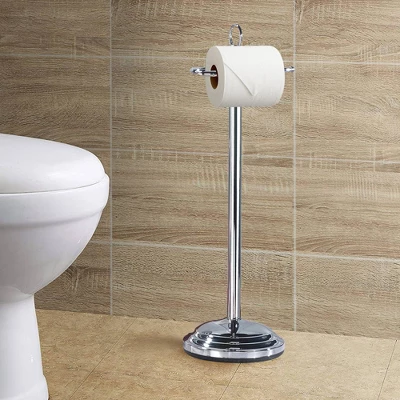Freestanding Toilet Tissue Holder Chrome - Nu Steel 4 Freestanding Toilet Tissue Holder Chrome - Nu Steel - Image 2