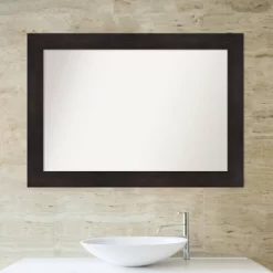 42" X 30" Non-Beveled Furniture Bathroom Wall Mirror Espresso Brown - Amanti Art -Northlight Store GUEST 5d57cf21 c22e 4805 901f fe2ac2eb262b