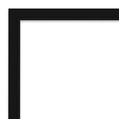 16" X 50" Avon Narrow Framed Full Length On The Door Mirror Black - Amanti Art 4 16" X 50" Avon Narrow Framed Full Length On The Door Mirror Black - Amanti Art - Image 2