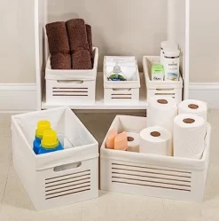 Creative Scents Wooden Storage White Bins - Set Of 3 (Small, Medium, Large) -Northlight Store GUEST 5e318903 12e9 4c80 a0f6 f474e1ef5784