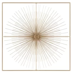 Metal Starburst Handmade Large 3D Wall Decor With Gold Frame Gold - CosmoLiving By Cosmopolitan -Northlight Store GUEST 5e7e21a6 622f 4b48 aca2 8da954641512