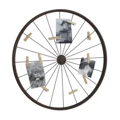 Metal Bike Wheel Wall Decor With Clothespin Photo Brown - Olivia & May 12 Metal Bike Wheel Wall Decor With Clothespin Photo Brown - Olivia & May -Northlight Store GUEST 5e8a9787 0dda 4145 8c88 9074719539c3