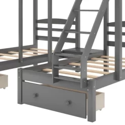 Full Over Twin & Twin Bunk Bed, Gray - ModernLuxe 17 Full Over Twin & Twin Bunk Bed, Gray - ModernLuxe -Northlight Store GUEST 5ed0ba04 f35b 4530 9ae5 5d4bc1becf89