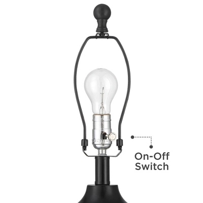 Franklin Iron Works Kaly Rustic Industrial Table Lamps 25" High Set Of 2 Hammered Oiled Bronze With USB Charging Port Faux Leather Drum Shade For Desk 5 Franklin Iron Works Kaly Rustic Industrial Table Lamps 25" High Set Of 2 Hammered Oiled Bronze With USB Charging Port Faux Leather Drum Shade For Desk - Image 3