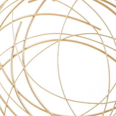 LuxenHome Gold Metal Abstract Swirl Round Wall Decor 9 LuxenHome Gold Metal Abstract Swirl Round Wall Decor - Image 7