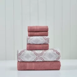 Modern Threads 6 Piece Cotton Jacquard Towel Set, Capri. -Northlight Store GUEST 5fa1d873 ce43 46e8 b5e0 ec5bc81d3bd0
