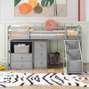 Twin Size Loft Bed With Multifunctional Movable Built-in Desk And Staircase-ModernLuxe -Northlight Store GUEST 5fea2d77 531d 4cee 8e9c 26516e8c0c80