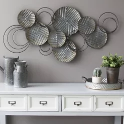 Galvanized Plates Wall Decor - Stratton Home Decor