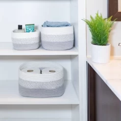 Home-Complete 3pc Storage Basket Set -Northlight Store GUEST 617933e1 d141 453b ae24 709c287d71a1