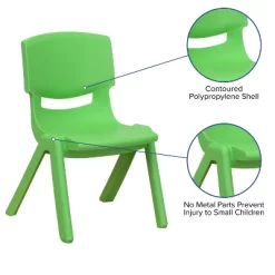Flash Furniture 4 Pack Plastic Stackable School Chairs With 10.5" Seat Height -Northlight Store GUEST 62baf443 89d9 418f 82c6 879132cd821f
