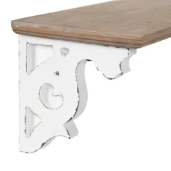 24" X 7" Abbidee Wood Shelf With Corbels Brown/White - Kate & Laurel All Things Decor -Northlight Store GUEST 62ca01a6 ec37 4900 baae 274fbd816fb7