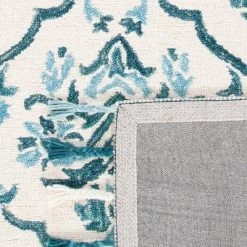 3'x5' Jacquard Hooked Accent Rug Ivory/Turquoise - Safavieh -Northlight Store GUEST 63396173 eb5c 4c57 ae97 13dc36390f20