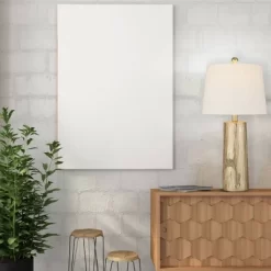 24" Faux Wood Table Lamp Silver - Cresswell Lighting -Northlight Store GUEST 66897501 833c 4e48 af4f 46e838e16ee5