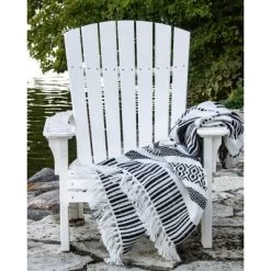Boho Pattern Hand Woven 50 X 60 Inch Outdoor Safe Throw Blanket With Hand Tied Tassels - Foreside Home & Garden -Northlight Store GUEST 66a4b4fd 2a01 4be6 8e7c 866e36d29480