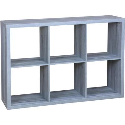 Home Basics 6 Open Cube Organizing Wood Storage Shelf 4 Home Basics 6 Open Cube Organizing Wood Storage Shelf - Image 2
