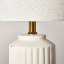 Fluted Ceramic Table Lamp Cream (Includes LED Light Bulb) - Hearth & Hand™ With Magnolia 7 Fluted Ceramic Table Lamp Cream (Includes LED Light Bulb) - Hearth & Hand™ With Magnolia -Northlight Store GUEST 68a1d6df 8d6b 4e93 8aa2 642fd3c5d97d