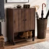 Rossin Walnut Finished 2 Door Wood Entryway Shoe Storage Cabinet Brown - Baxton Studio -Northlight Store GUEST 69b0f440 f0b7 4b92 b49b ce104b1afa6e