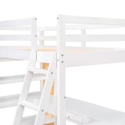 Loft Bed With Ladder, Shelves, And Desk - ModernLuxe -Northlight Store GUEST 6bbf797f f042 45f8 887d 49e6b456b3e4