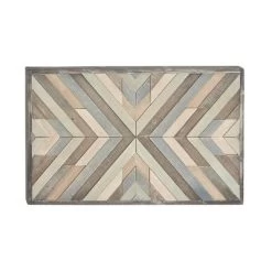 Wood Geometric Handmade Southwestern Wall Decor White - Olivia & May -Northlight Store GUEST 6c1358fd a119 4418 9f64 0d7cdd09e79a