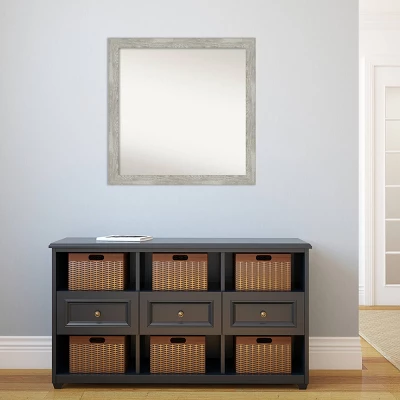 30" X 30" Non-Beveled Dove Narrow Bathroom Wall Mirror Gray Wash - Amanti Art 6 30" X 30" Non-Beveled Dove Narrow Bathroom Wall Mirror Gray Wash - Amanti Art - Image 4